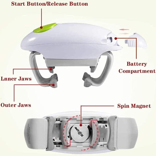 Automatic Can Opener, One-Touch Can Opener Kitchen Utensil, Grey