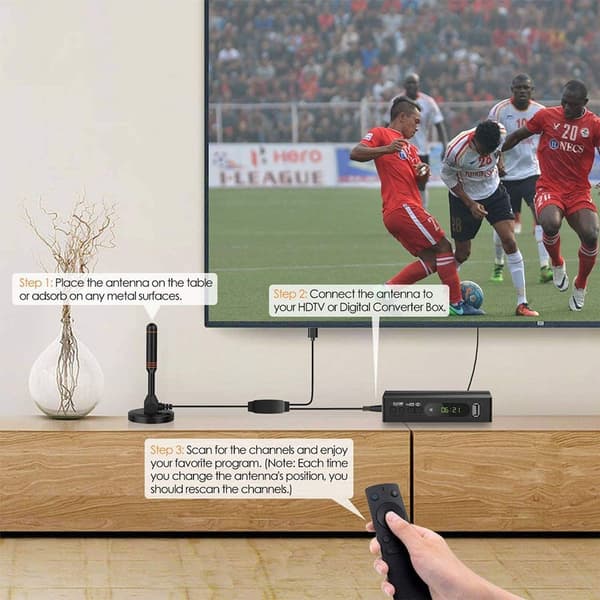 DVB-T2 antenne TV-antenne HDTV-antenne dvbt-antenne/solid kerne for maksimal KLB