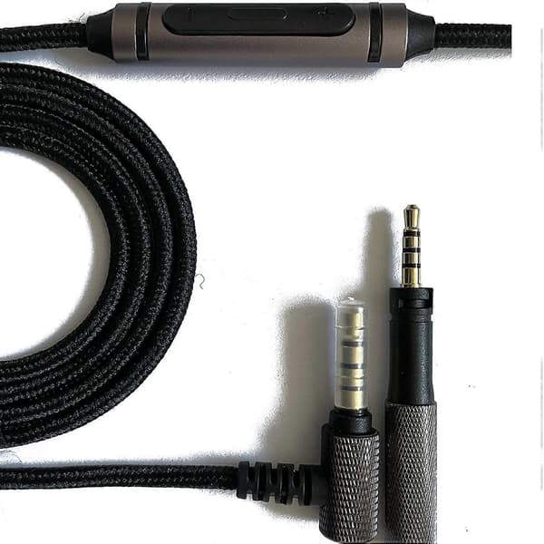 Erstatningslydkabel til Sennheiser Momentum On-Ear Weave-headset med mikrofon 3,5 mm til 2,5 mm
