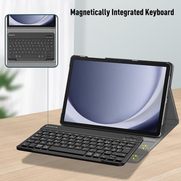 Tastatur - TRAHOO - Samsung Galaxy Tab A9 Plus - AZERTY - Trådløst - Lett og bærbart