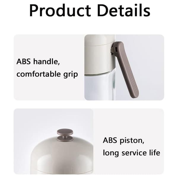 Glass salt dispenser, precise quantitative seasoning bottle, press KLB