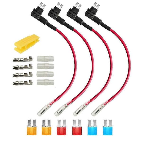 4 stk. 12v-24v Add-a-circuit Micro2 Sikringsudtag, Bageste Bladholder