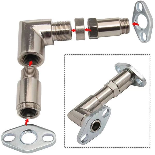 Oxygen Sensor Connector Extender 90 Degree O2 Sensor Connection Spacer Extender Compatible for Toyota Tacoma M18X1.5 4 Pcs Set