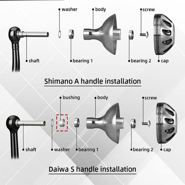 GOMEXUS Power Knob kompatibel med Shimano Stella Direct Spinning Reel Handle Replacement 41mm