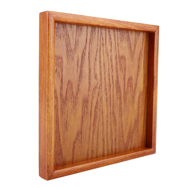 Square Solid Wood Tea Tray Coffee Sushi Snack Serving Plate for Cafe Restaurant (20*20cm)