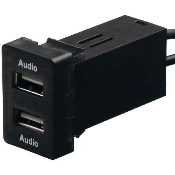 Bil USB-lydinngangsadapter Dobbeltgrensesnitt Passer for Yaris