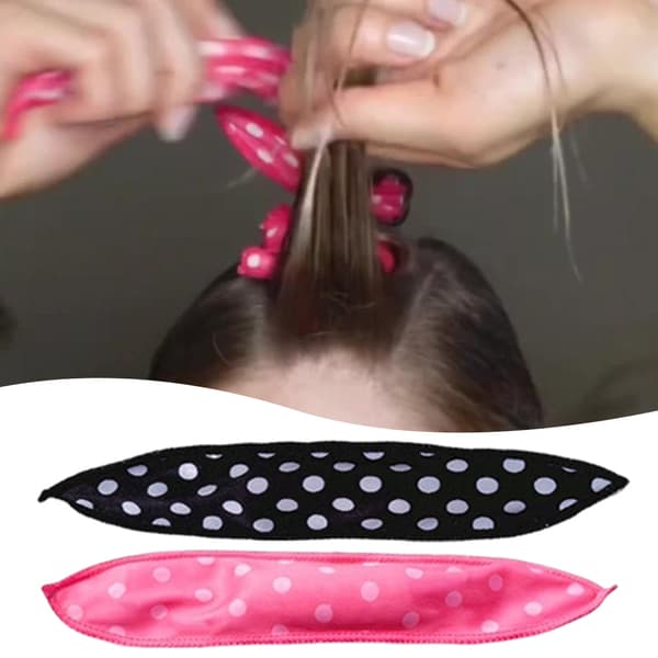 Fleksible Bløde Varmeløse Hårruller 10 stk./sæt Sovende Hårruller Naturlige Krøller Sovende DIY Svampe Hårstylingværktøjer Pink 10 stk. Pink 10pcs