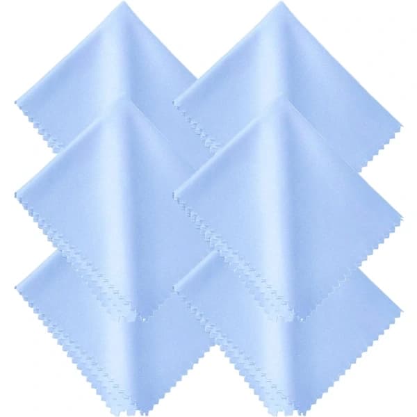 NA/Cleaning cloth for glasses - light blue, 15 x 18 cm, microfiber, A