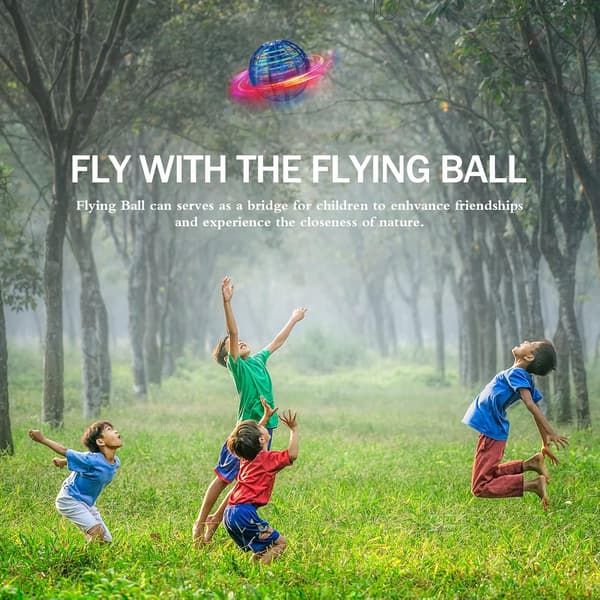 Hover Ball, 360° roterende boomerangball flygende orb, LED flygende spinner mini drone