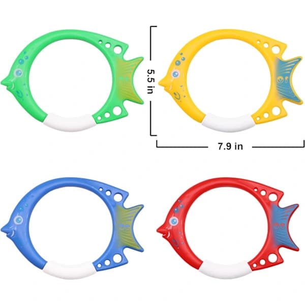 NA/Diving Rings Diver Torpedo for Swimming Pool Underwater Training Summer Pool