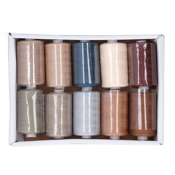 Sewing Machine Thread 10 Colors Gray Series Excellent Tensile Strength Polyester Embroidery Tool