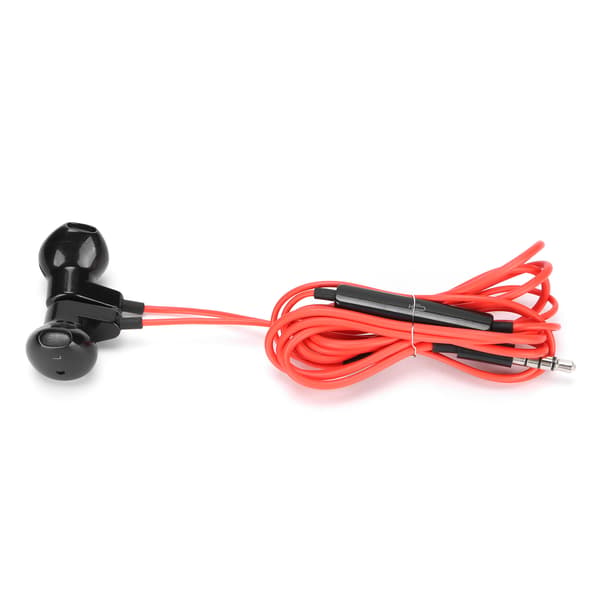 ME518 Wired Headphone 3.5mm Digital Earbuds with Volume Control for Android Phones Red