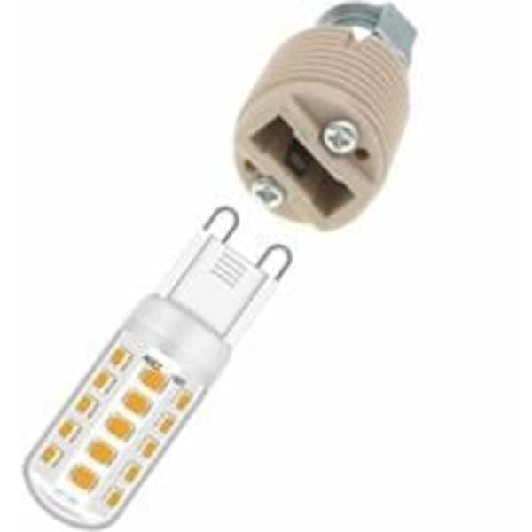6-pakning G9 lampeholder med feste, keramisk gjenget G9 halogen S