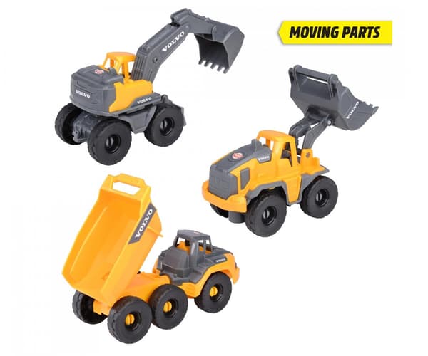 Volvo Arbejdskøretøjer 3-pak, 16 cm