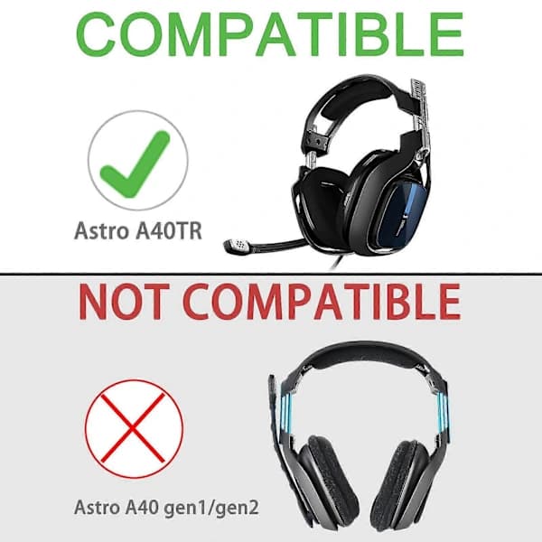 1 par øreputer erstatning for Astro A40TR hodetelefonermer tilbehør - Sy Football network