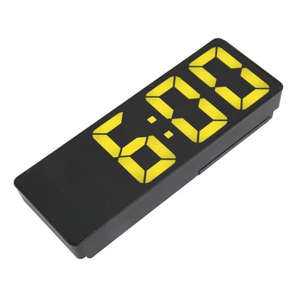 Digital Väckarklocka Svart 12/24H Temperaturvisning USB Eller Batteridriven LED-klocka för Sovrum Kontor Studentrum