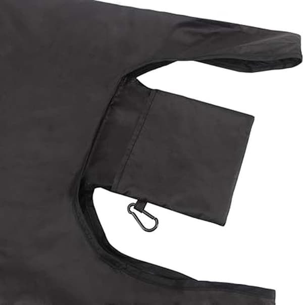 3-delt genanvendelig indkøbspose - foldbar, let og vaskbar - sort