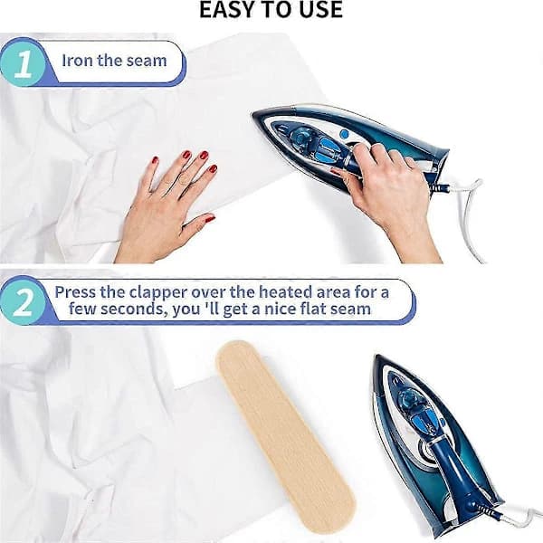 2-pack Beechwood Tailor's Clapper, Professional Sewing Tool for Flattening Fabrics