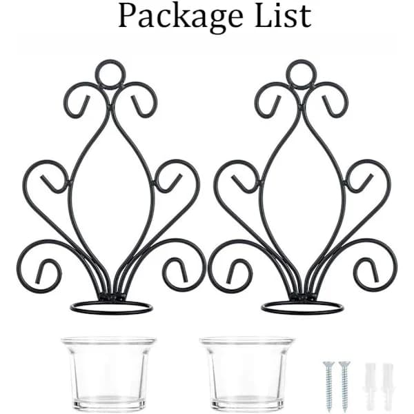 Vintage Iron Wall Sconces, Creative Iron Candle Holders