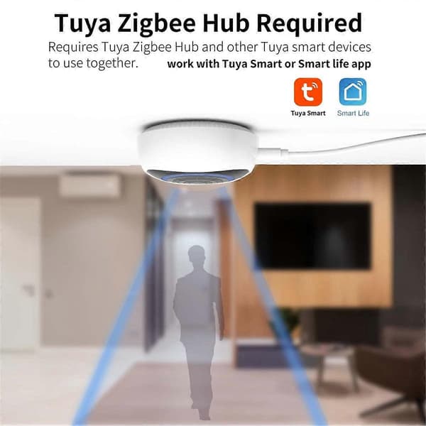 Smart Human Presence Sensor Tuya Zigbee mmWave Radardetektor Høy Følsomhet Menneskekroppssensor
