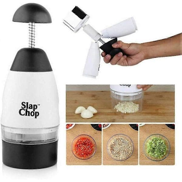 Garlic Chopper Food Processor Slap Chop Fruit Vegetable Grater Kitchen Utensil Tool-1pc 1set