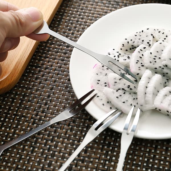 Heart-Shaped Stainless Steel Fruit Forks - Home Fruit Picks