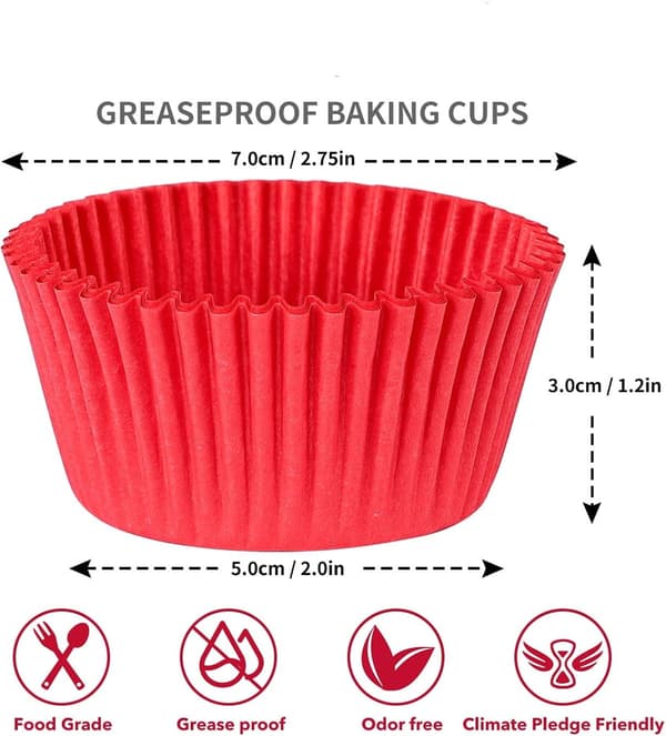 1000 Mini Muffinsforme, Hvid, Fødevarekvalitet