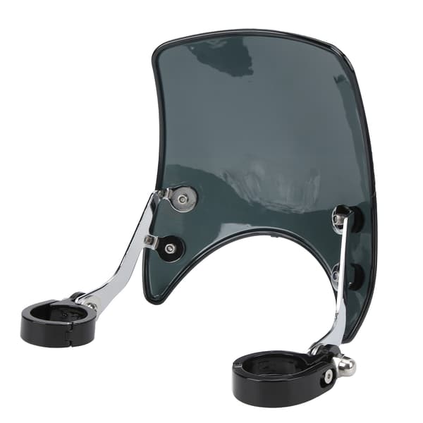Motorcycle Windshield Headlight Fairing 180° Adjustable Universal for 1.5-1.6 inch Front Fork Black