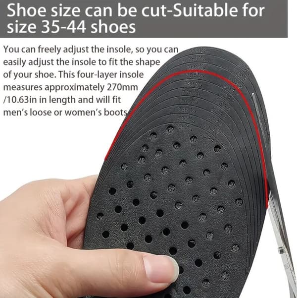 Hælløftende innleggssåler - Hælløftere - Unisex - Hælbeskyttelse - Innleggssåle - 2 stk (3 - 9 cm) - (35 - 45 EU)