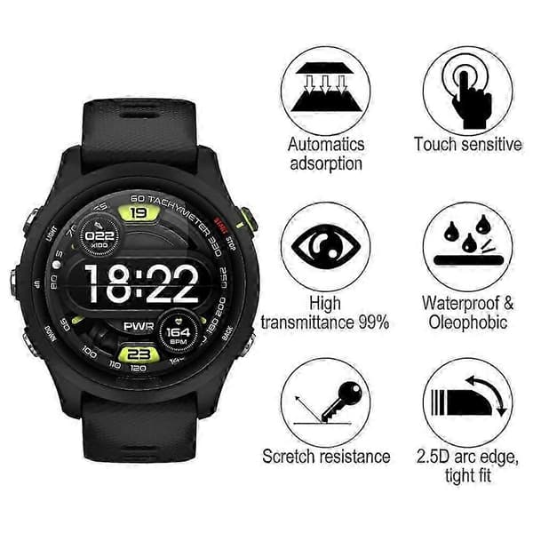 2pcs for Garmin Forerunner 255 PET Watch Screen Protector 3D Hot Bending Screen Film