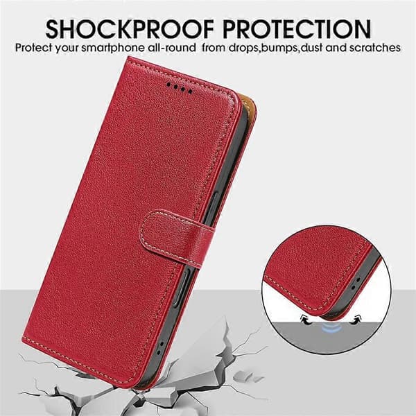 Xiaomi Redmi 15 5G Mobilskal med RFID-blockering & Magnetlås [JUN]_yux Röd Red