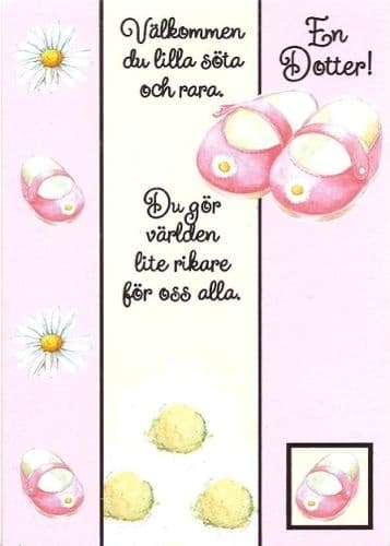 Välkommen till världen, en dotter - Tinka
