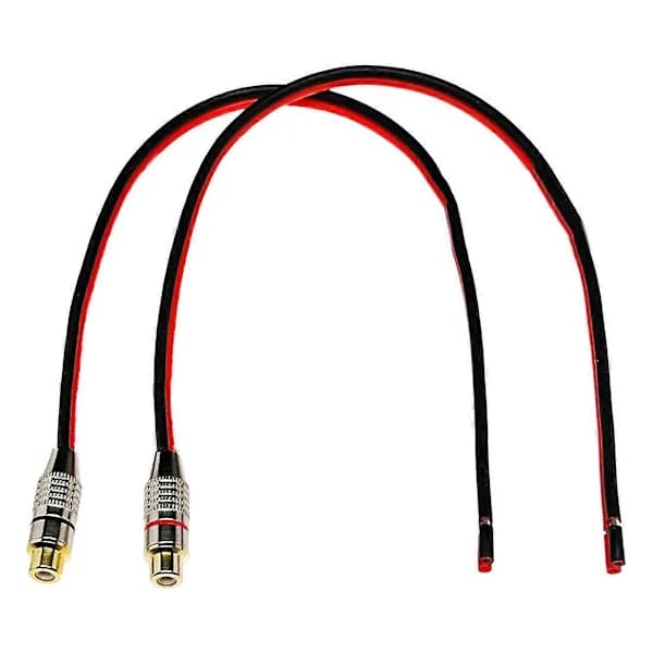 Kaiutinkaapeli 14 AWG Phono RCA -naarasliittimellä, 2 kanavaa