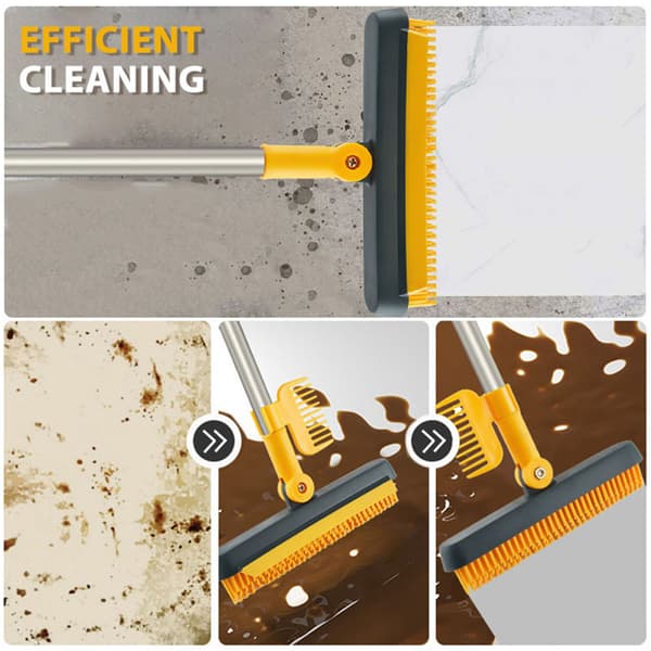 Floor Brush with Long Handle Multifunctional Brush for Ceramic Tile Floors White White
