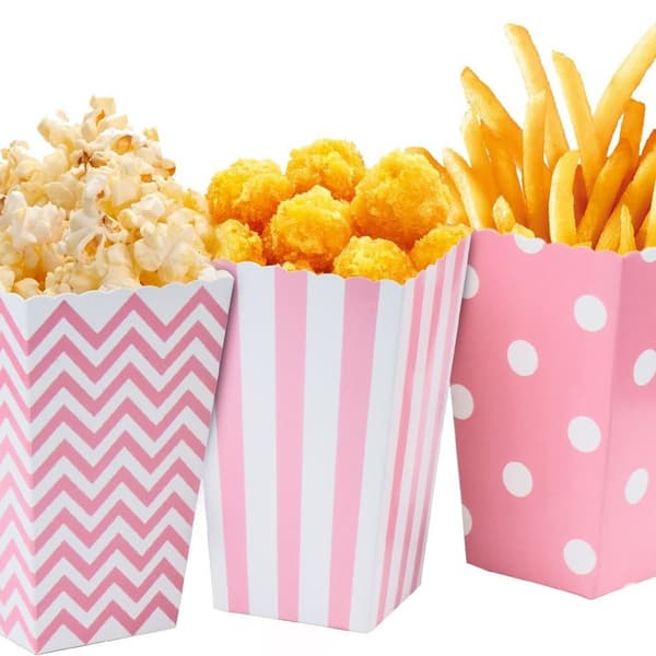 Diealles Popcorn-æsker, 36 stk. popcornposer, slikæsker, beholdere