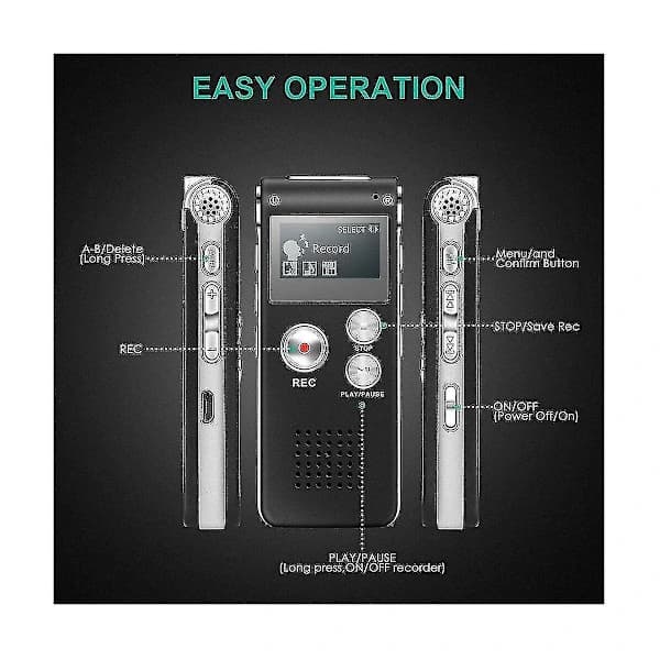 Paranormal Equipment Digital EVP Voice Activated Record USB 8GB (Black)