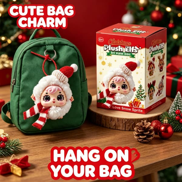 Julplyschtomte DIY-dockkit Söt väskberlockpresent för barn