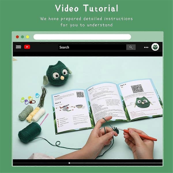Crochet Kit for Beginners, Complete DIY Animal for Adults and Children