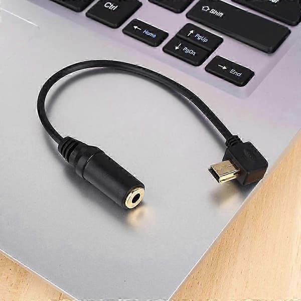 Audio Adapter Cable Mini USB to 3.5mm Microphone Adapter for Gopro Hero 3/4