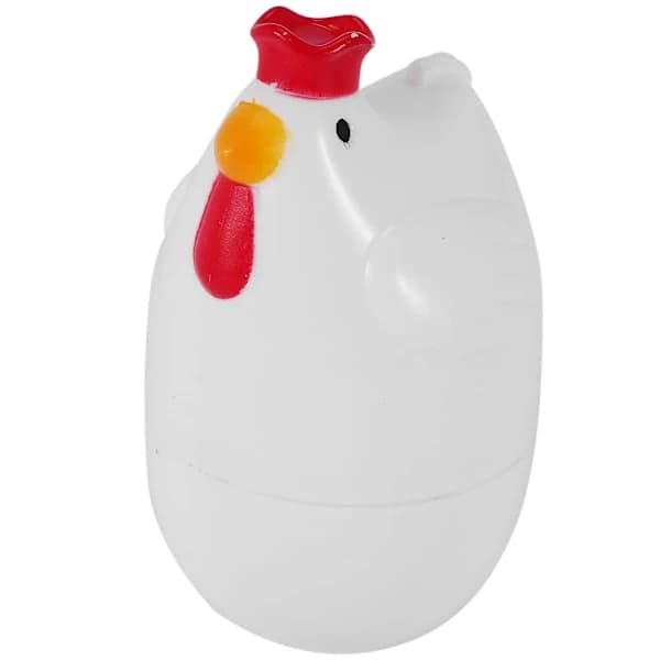 Chicken Shaped 1 Boiled Egg Cooker Steamer Mortar Microwave Egg Cooker Cooking Tool Kitchen Utensil Accessory Tool White