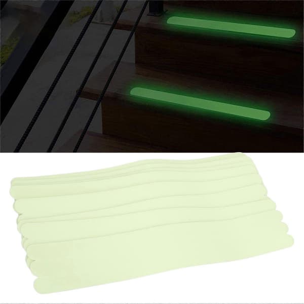 24 st Halkskyddstejp 2x38cm Grön Fluorescerande Utomhus Halkfri Tejp för Trappor YMMR)