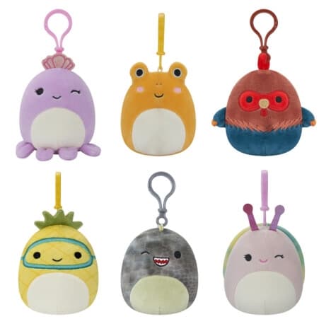 Squishmallows Clip-On Leigh the Toad, 9 cm