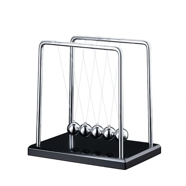 Newtons Pendul, Newtons Vugge - Newtons Pendulkugle Svinger