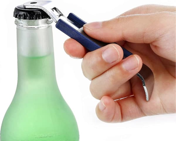 3 Dele Magnetisk Flaskeåbner Dåseåbner Klassisk Ølåbner Rustfrit Stål Lille Flaskeåbner Dåse Tapper med Magnet til Camping og Rejser