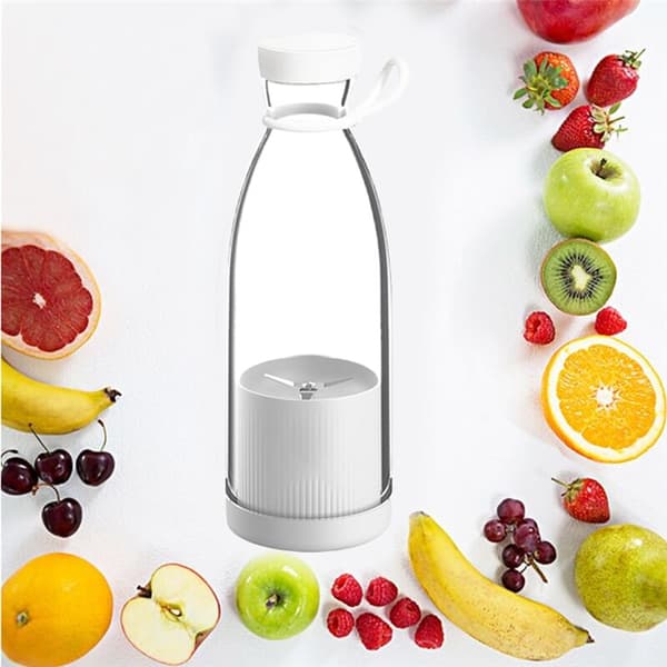 Portable Blender 300ML Electric Juicer Fruit Mixer USB Rechargeable Smoothie Mini Mixer Personal Juicer, Pink