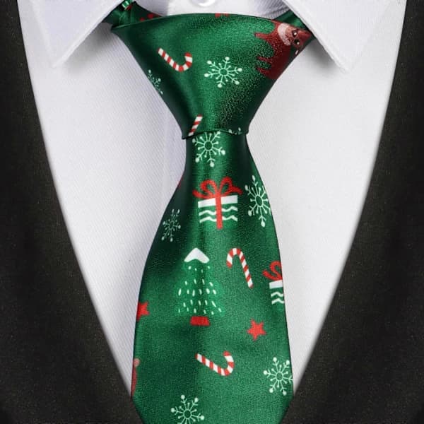 Juleslips for menn, slips for menn, juleslips, juleskjerf, nissefestslips