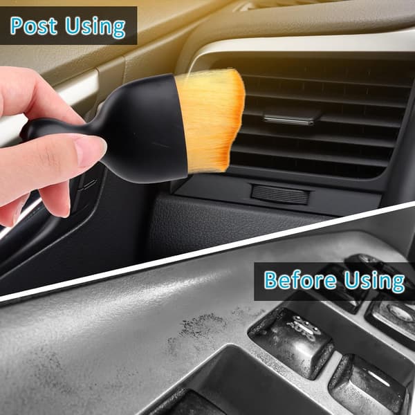 3 Pcs. Soft Car Interior Brushes, Scratch-Free Car Cleaning