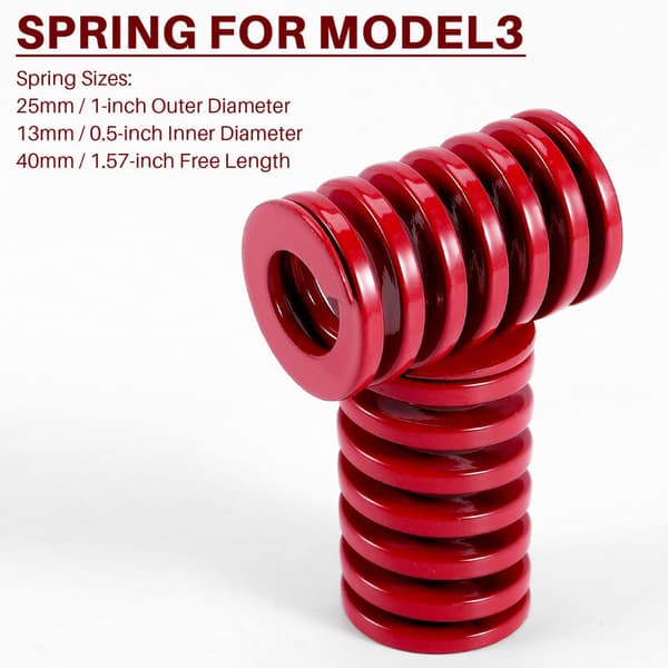2 stk. 25 mm OD 40 mm lengde kompresjonsformstøpefjærer for modell 3 bagasjerom, middels belastning
