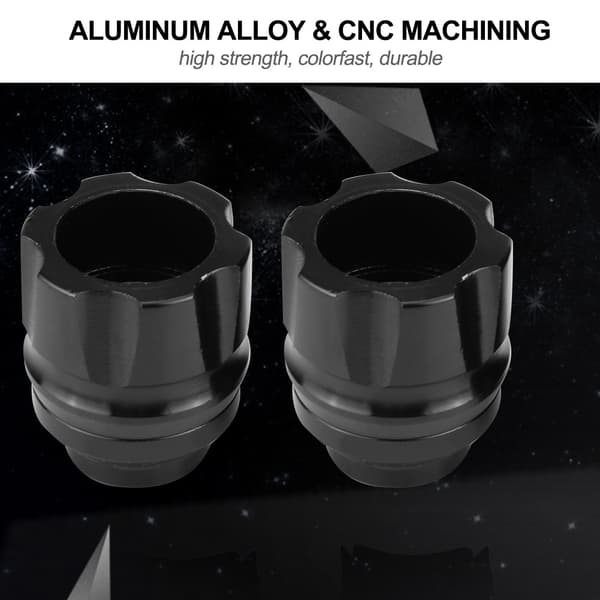 2 stk. Universal Aluminiumlegering CNC Motorcykel Forgaffel Antikollisionsslider (Sort)
