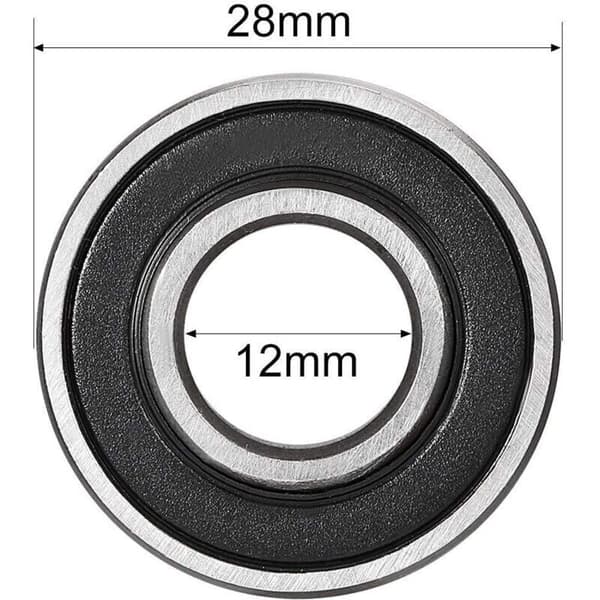 10 stk. kuglelejer. Fremstillet af lejestål 12 mm x 28 mm x 8 mm. Dobbeltskærmede sporkuglelejer